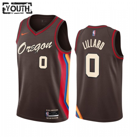Maillot Basket Portland Trail Blazers Damian Lillard 0 2020-21 City Edition Swingman - Enfant